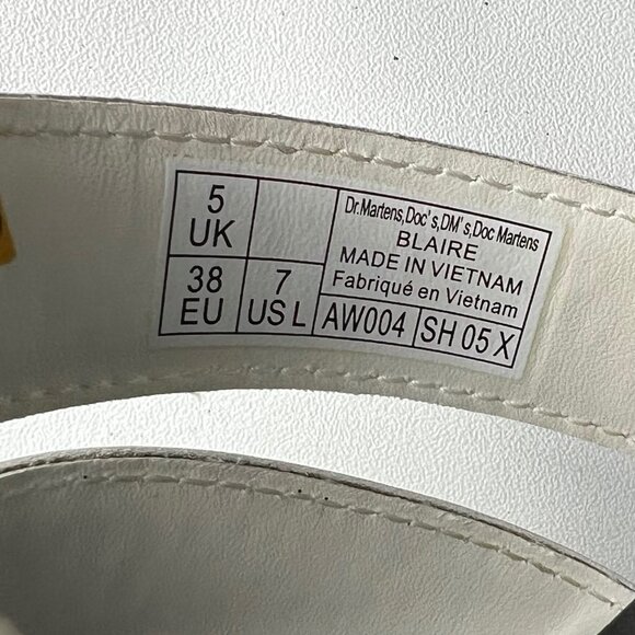 Dr Martens Womens Blaire White Patent Leather Strap Sandals Platform size 7 - Picture 16 of 16